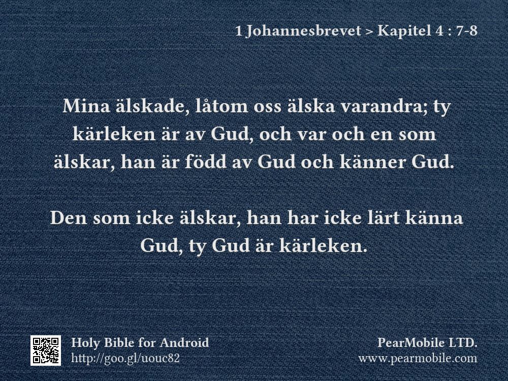 1 Johannesbrevet, Kapitel 4:7-8